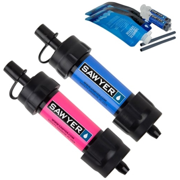 Vattenfilter Sawyer Mini 2-pack blå rosa