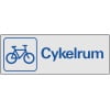 Skylt Cykelrum aluminium